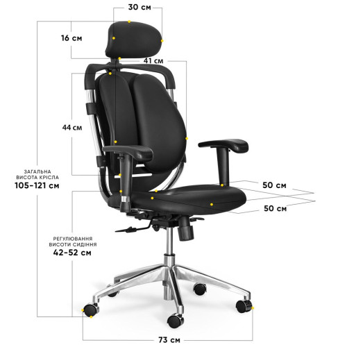 Офисное кресло Mealux Mentor Duo Black (Y-550 KB Duo) – Mealux (вид 2)