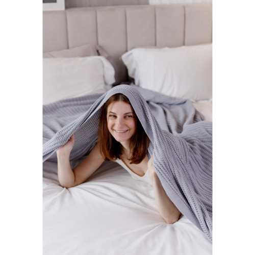Плед Прованс COTTON сірий 50% бавовна 50 % акрил 200 х 220 см (040381) – Прованс (вид 4)