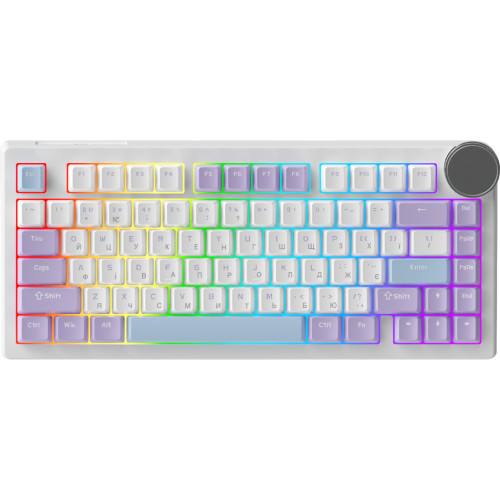 Клавиатура Ajazz AK820 V2 Coconut Flake Switch Wireless/Bluetooth/USB UA Purple/White/Blue (AK820-V2-CF-PWB) – Ajazz