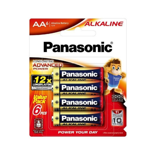 Батарейка AA Alkaline Power щелочная 6pcs Blister Panasonic (LR6T/6BA) – Panasonic