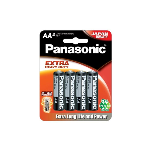 Батарейка AA (R6) Extra Heavy Duty угольно-цинковая 4pcs Blister Panasonic (R6NPT/4B) – Panasonic