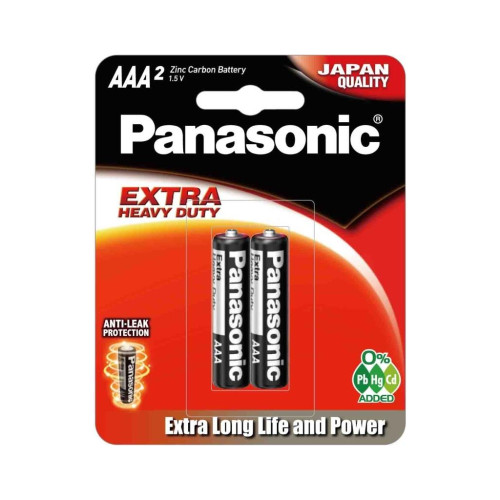 Батарейка AAA (R3) Extra Heavy Duty угольно-цинковая 2pcs Blister Panasonic (R03PT/2B) – Panasonic