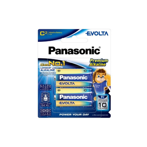 Батарейка C (LR14) Evolta щелочная 2pcs Blister Panasonic (LR14EG/2B) – Panasonic