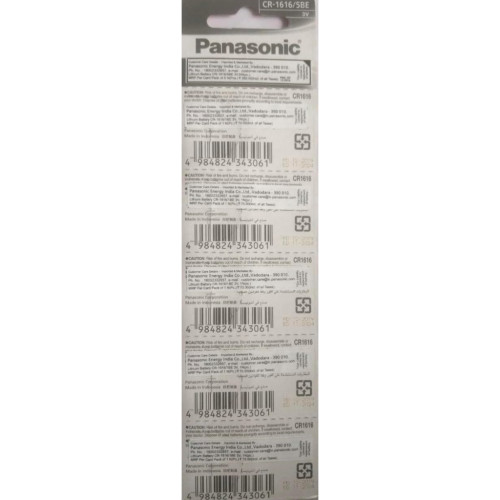 Батарейка CR 1616 Lithium 5pcs Blister Panasonic (CR-1616/5BE) – Panasonic (вид 1)