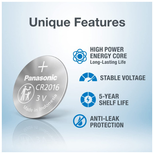 Батарейка CR 2016 Lithium 5pcs Blister Panasonic (CR-2016/5BE) – Panasonic (вид 2)