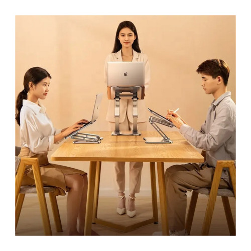 Підставка до ноутбука RTAKO RS-CP75D 3-Level Rotation Laptop Stand Silver (6930539537293) – RTAKO (вид 4)