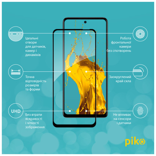 Скло захисне Piko Full Glue ESD Tecno POP 10 Black (1283126627989) – Piko (вид 2)