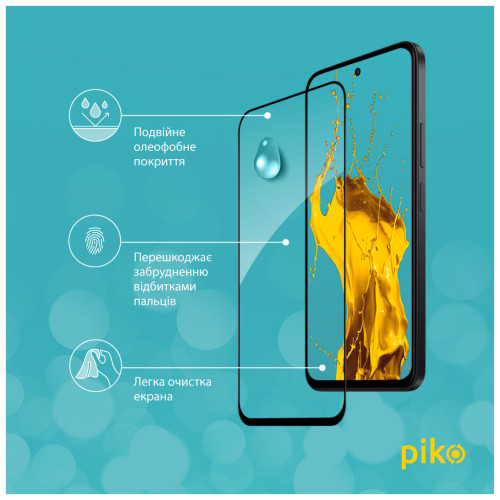 Скло захисне Piko Full Glue ESD Xiaomi Redmi 15 Black (1283126625800) – Piko (вид 4)
