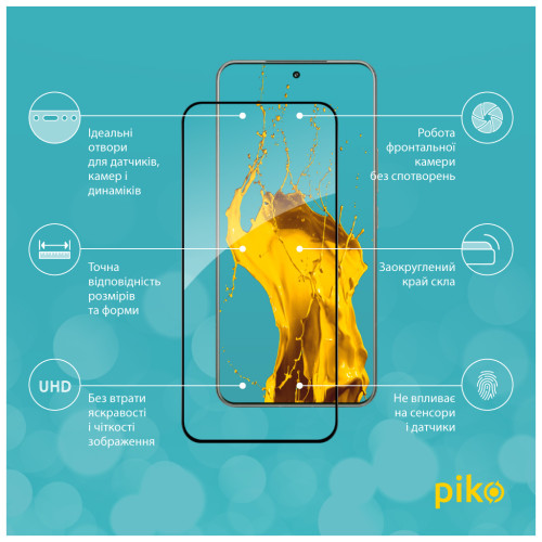 Скло захисне Piko Full Glue ESD Xiaomi Redmi Note 15 Pro Black (1283126627279) – Piko (вид 2)
