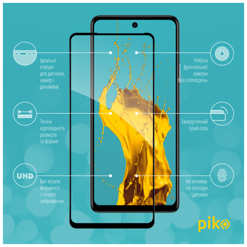 Скло захисне Piko Full Glue Tecno Spark 20 Pro Black (1283126592423) – Piko (вид 2)