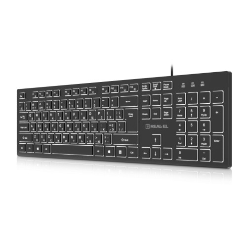 Клавіатура REAL-EL RK-7050 USB Black (EL123100054) – REAL-EL (вид 3)