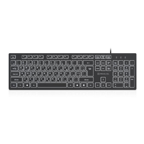 Клавіатура REAL-EL RK-7050 USB Black (EL123100054) – REAL-EL