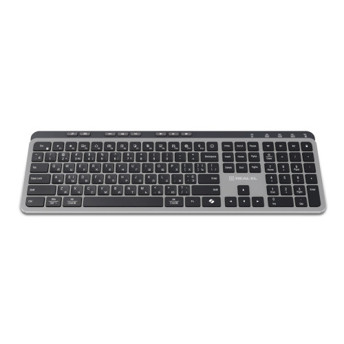 Клавіатура REAL-EL RK-737W Wireless/Bluetooth Black/Grey (EL123100060) – REAL-EL (вид 4)