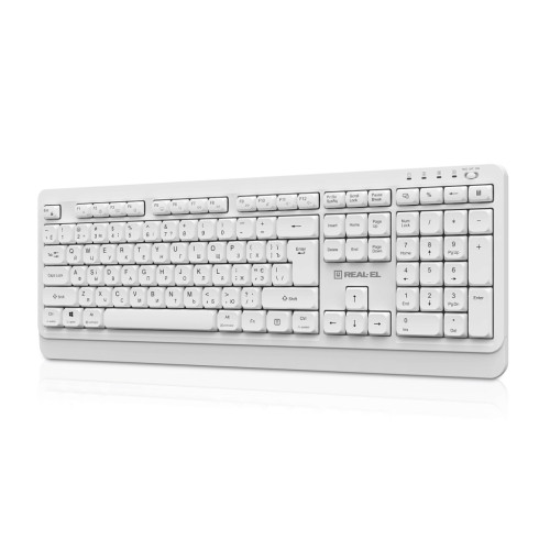 Клавіатура REAL-EL RK-761W Wireless White (EL123100059) – REAL-EL (вид 2)