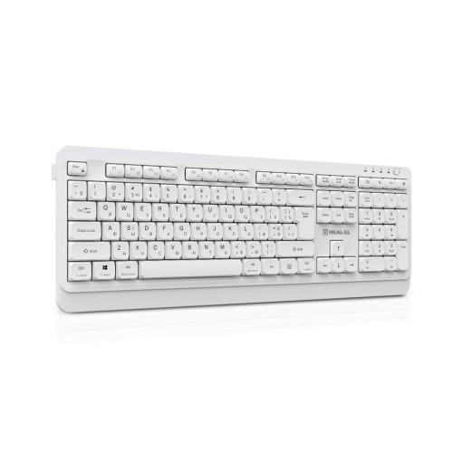 Клавіатура REAL-EL RK-761W Wireless White (EL123100059) – REAL-EL (вид 4)