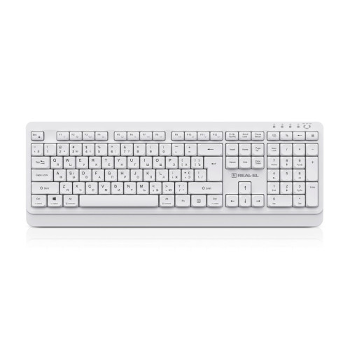 Клавіатура REAL-EL RK-761W Wireless White (EL123100059) – REAL-EL