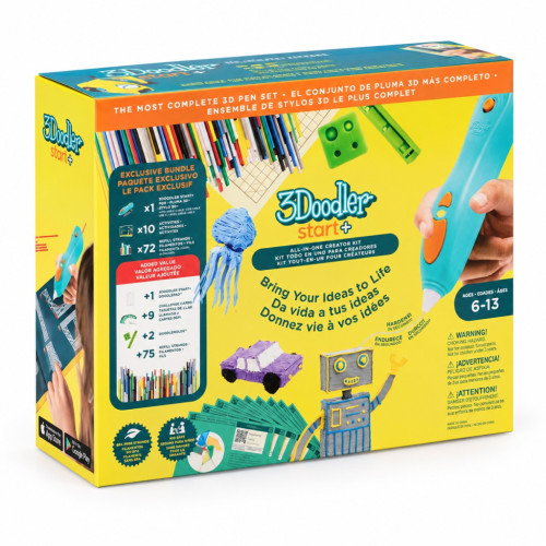3D - ручка 3Doodler Start Plus for Children's Creativity Megacreative (147 rods, 9 templates) (3DS2B-011) – 3Doodler Start