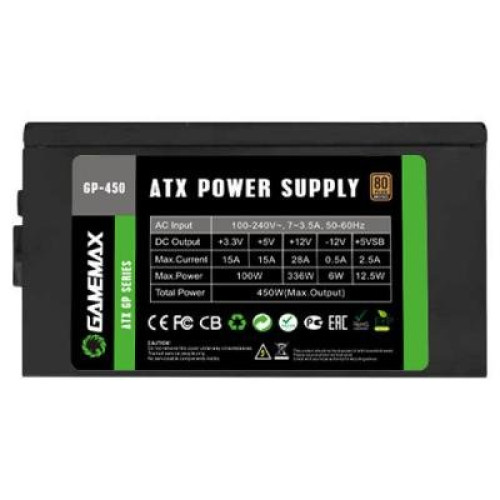 Блок питания Gamemax 450W (GP-450) – GAMEMAX (вид 3)