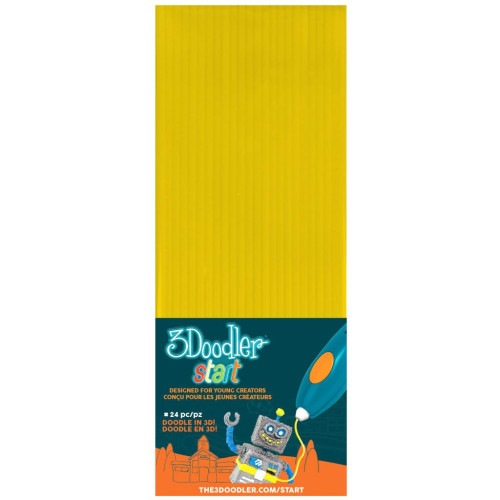 Стержень для 3D-ручки 3Doodler Start желтые 24 шт (3DS-ECO04-YELLOW-24) – 3Doodler (вид 1)