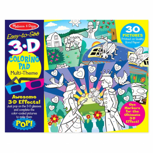 Набор для творчества Melissa&Doug 3D раскраска по точкам для девочек (MD9963) – Melissa&Doug