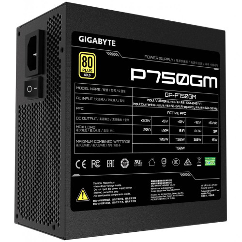 Блок живлення GIGABYTE 750W (GP-P750GM) – GIGABYTE (вид 1)