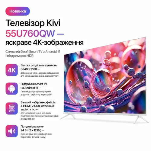 Телевізор Kivi 55U760QW – Kivi