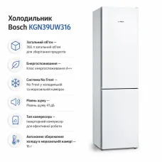 Холодильник Bosch KGN39UW316