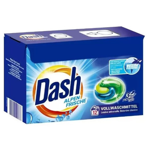 Капсулы для стирки Dash Alpen Frische Универсальные 12 шт. – Dash