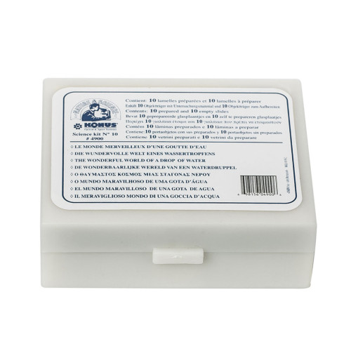 Набор микропрепаратов Konus Біологія Дивовижне життя у краплі води 10 шт (4900) – Konus (вид 1)