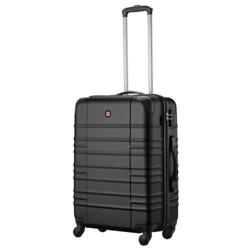Валіза Wenger Amplar, середня, пластик, 4 колеса, чорна (653146) – Wenger