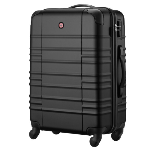 Валіза Wenger Amplar, середня, пластик, 4 колеса, чорна (653146) – Wenger (вид 1)