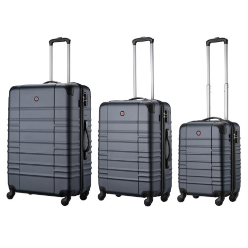 Набор чемоданов Wenger Amplar 3 в 1 (S,M,L) пластик, 4 колеса, синій (653150) – Wenger