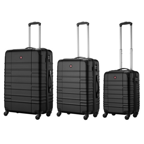 Набір валіз Wenger Amplar 3 в 1 (S,M,L) пластик, 4 колеса, чорний (653149) – Wenger