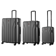 Набір валіз Wenger Oryson 3 в 1 (S,M,L) пластик, 4 колеса, сірий (653212)