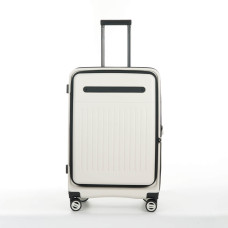 Чемодан Bagland середня 72 л біла (1140621766)