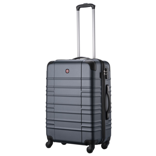 Чемодан Wenger Amplar, середня, пластик, 4 колеса, синя (653147) – Wenger