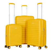 Набор чемоданов 2E Aero (L+M+S), бурштиново-жовті (2E-SPP-AERO-SET3-AY)
