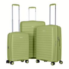 Набор чемоданов 2E Aero (L+M+S), оливково-зелені (2E-SPP-AERO-SET3-MG)