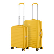 Набор чемоданов 2E Aero (M+S), бурштиново-жовті (2E-SPP-AERO-SET2-AY)