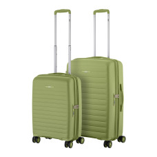 Набор чемоданов 2E Aero (M+S), оливково-зелені (2E-SPP-AERO-SET2-MG)