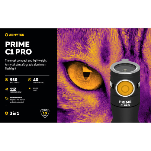 Ліхтар Armytek Prime C1 Pro Marnet USB Warm (F07901W) – Armytek (вид 3)