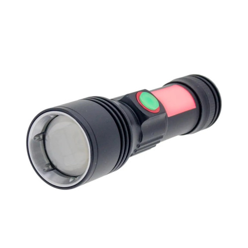 Фонарь Quantum Adept 10W LED zoom +COB з USB+ Li-ion18650/2600mAh (QM-FL1031-18650/2600) – Quantum