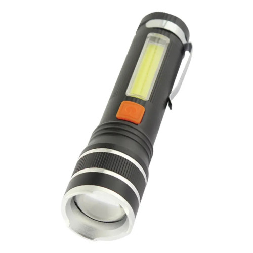 Фонарь Quantum Helper 10W LED zoom +COB з USB (QM-FL1032) – Quantum