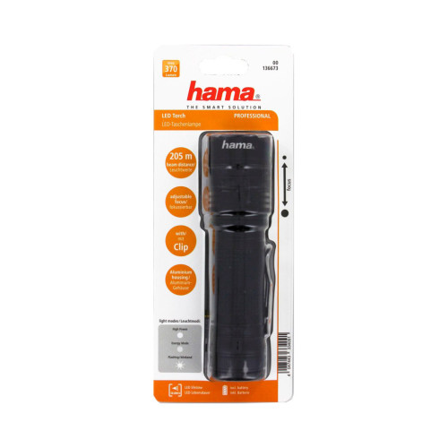 Фонарь Hama Professional 4 LED Torch L370 Black (00136673) – HAMA (вид 2)