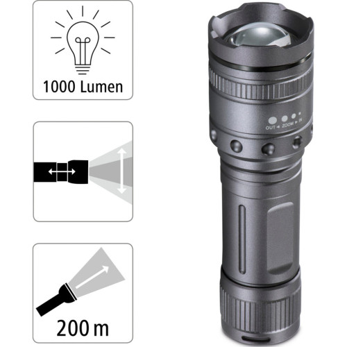 Фонарь Hama Ultra Pro LED Torch L1000 Black (00185801) – HAMA (вид 2)