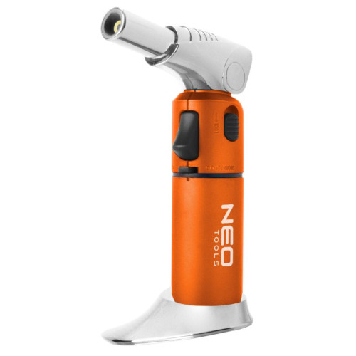 Газовый паяльник Neo Tools поворотный, пьезоподжиг, 1350°C, объем 7.8г, 340г (19-904) – Neo Tools