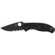 Нож Spyderco Tenacious Black Blade Lightweight полусеррейтор (C122PSBBK)
