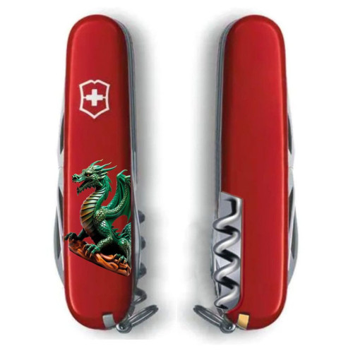 Ніж Victorinox Spartan Zodiac 91 мм Зелений дракон на дереві (1.3603_Z3350u) – Victorinox