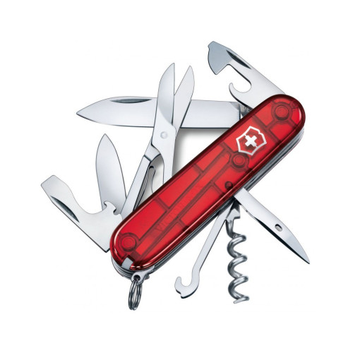 Ніж Victorinox Climber Transparent Red Blister (1.3703.TB1) – Victorinox