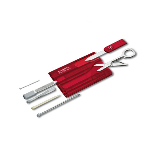 Ніж Victorinox SwissCard Transparent Red Blister (0.7100.TB1) – Victorinox